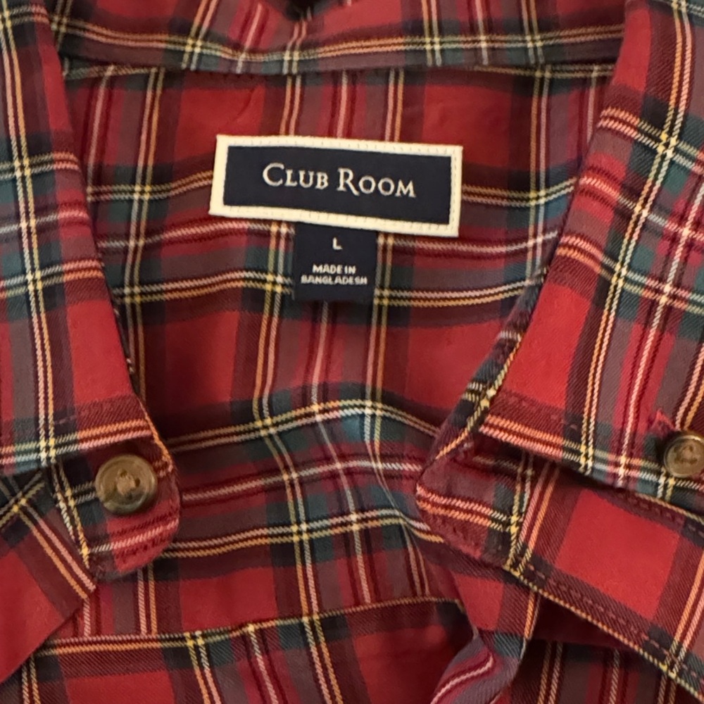 Club Room Red and Blue Plaid Shirt